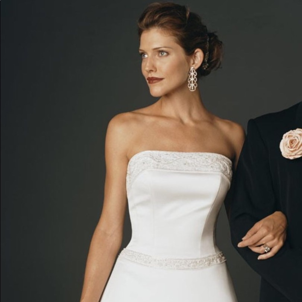 Ivory Wedding gown/dress w/ petticoat and vale